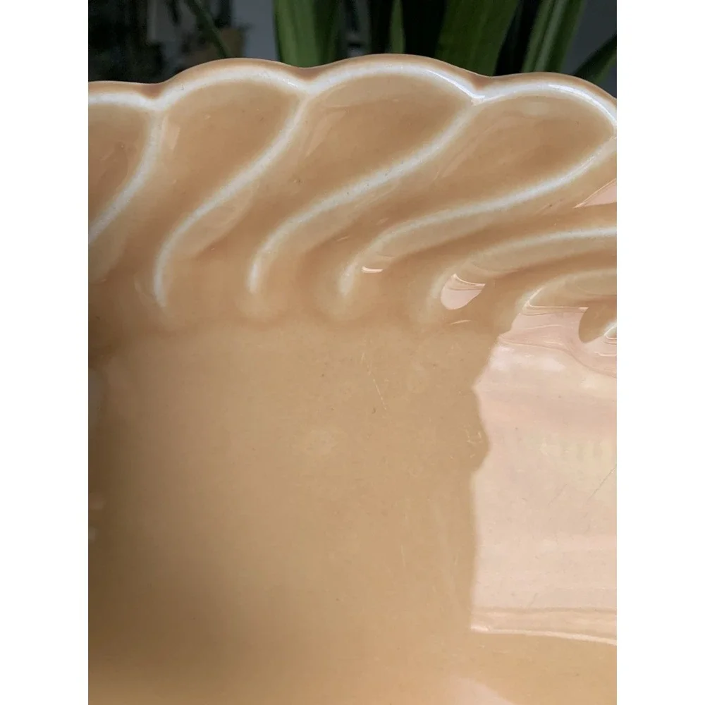 Vintage Franciscan Ware Or Metlox Poppy Trail Peach Coral Platter Scalloped‎ 14